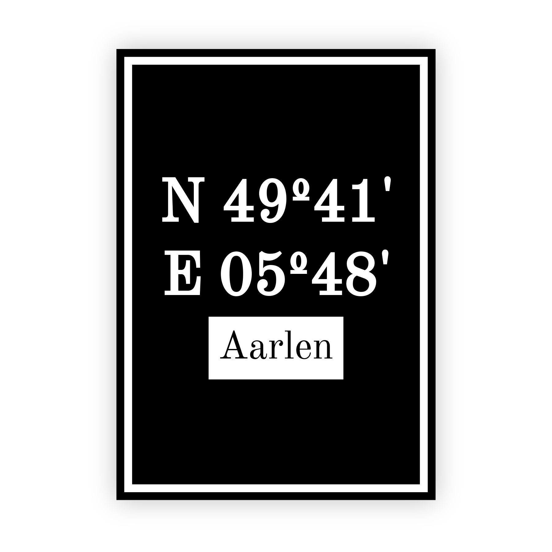 Coordinaten poster van Aarlen