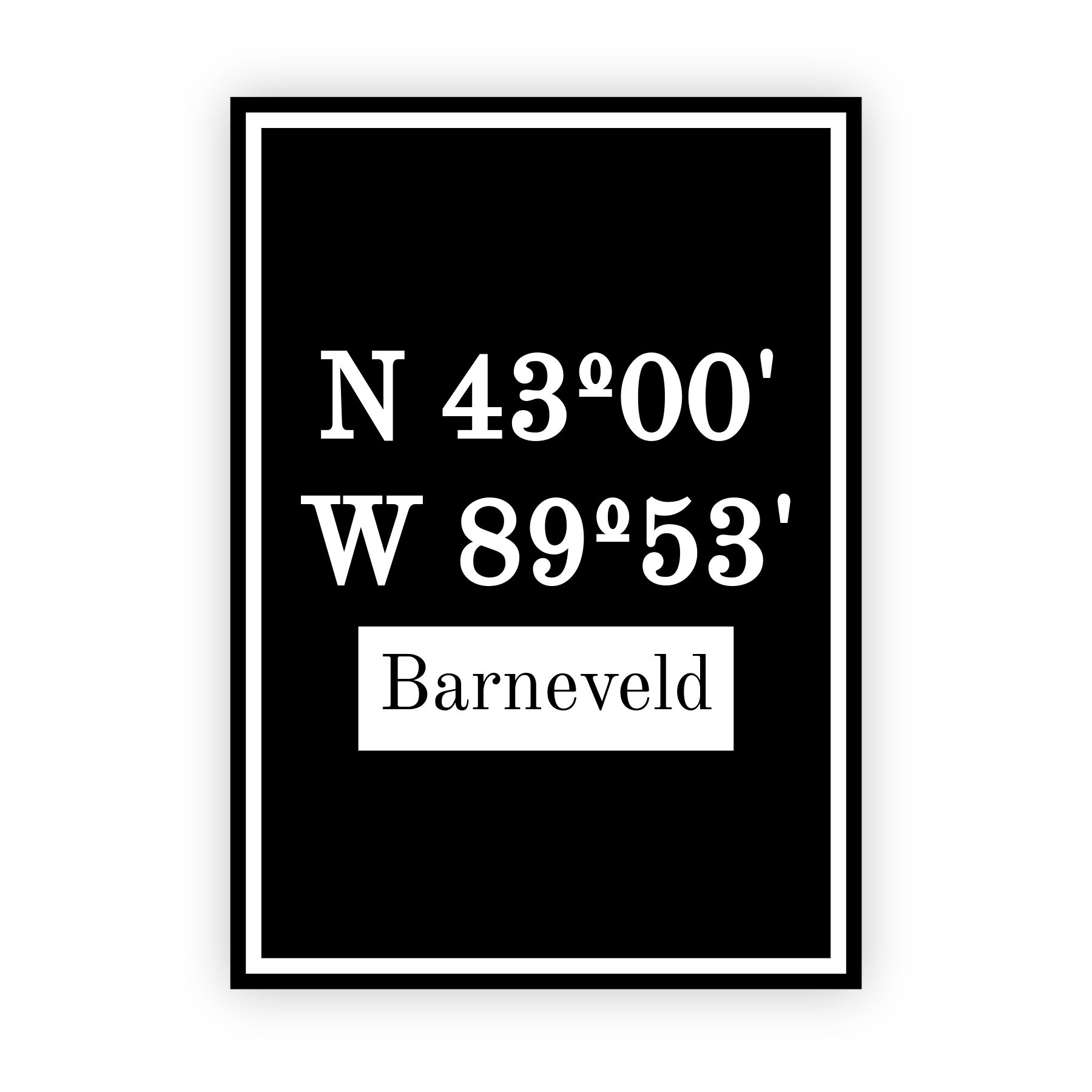 Coordinaten poster van Barneveld