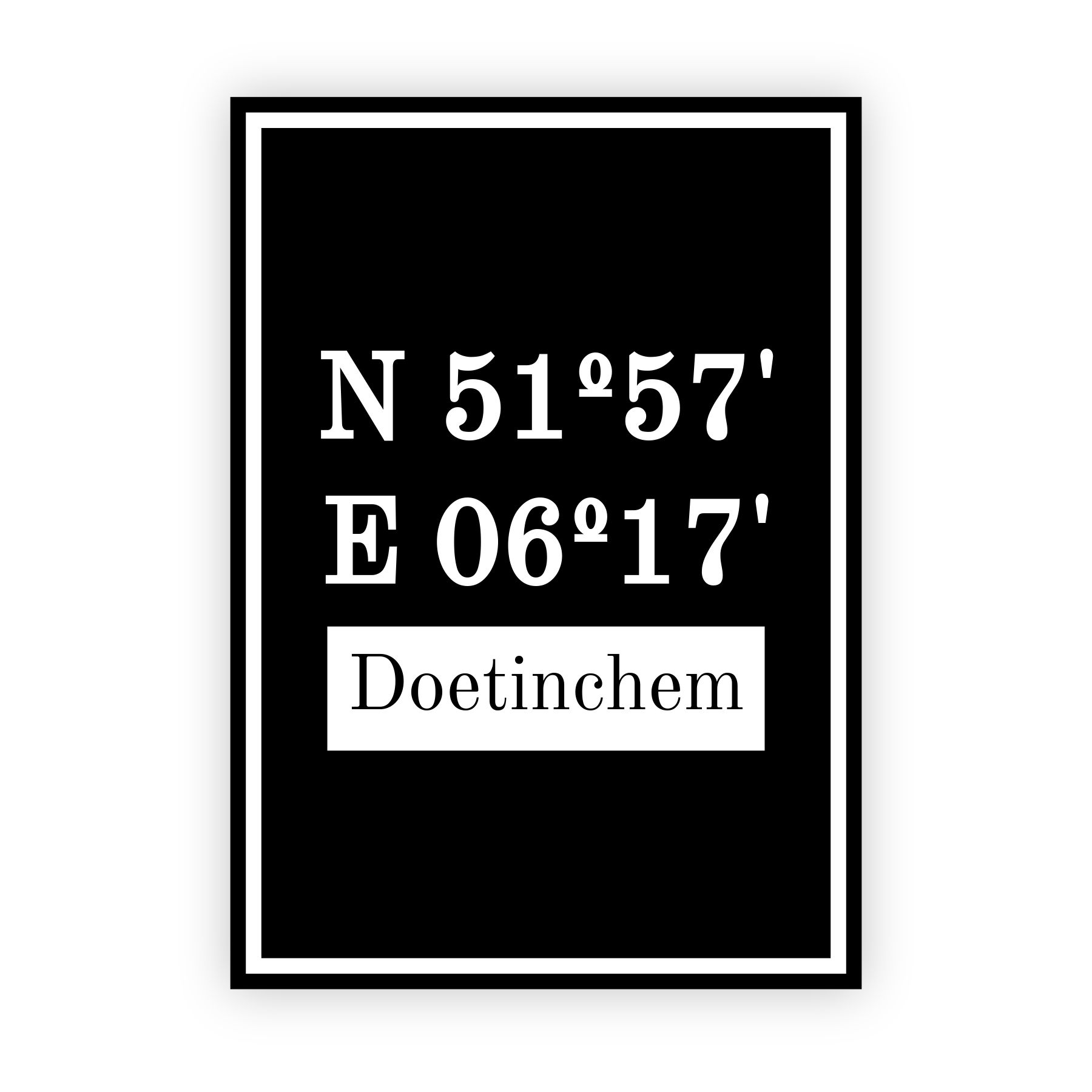 Coordinaten poster van Doetinchem