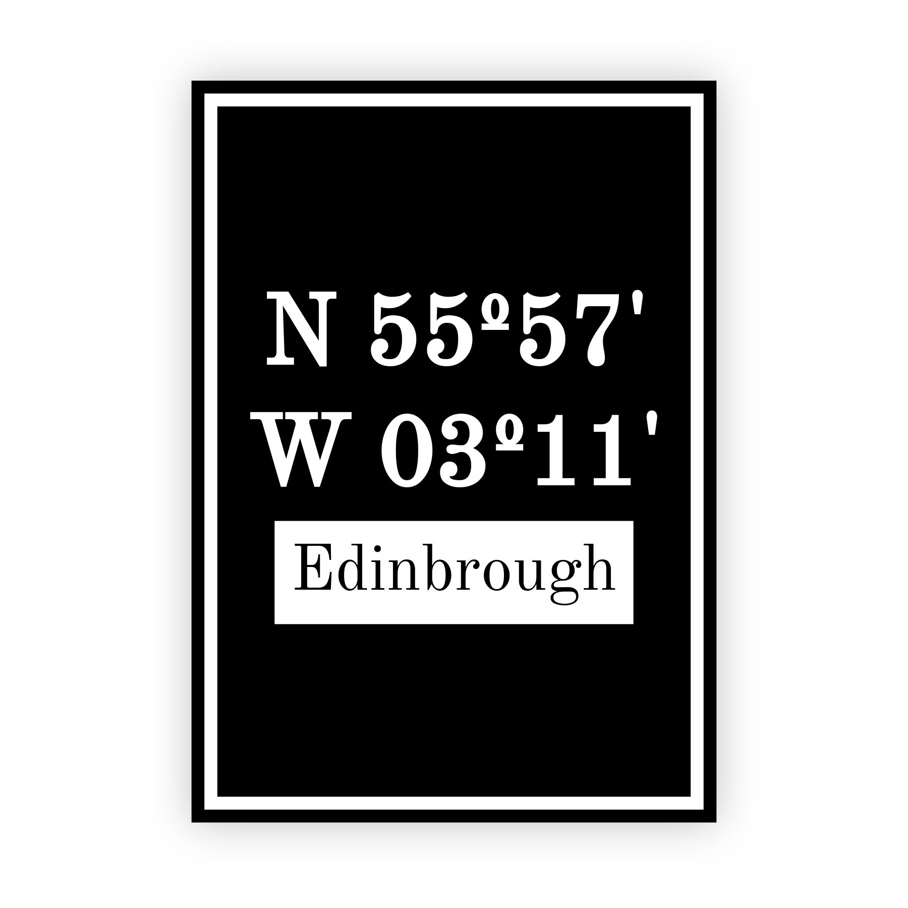 Coordinaten poster van Edinbrough