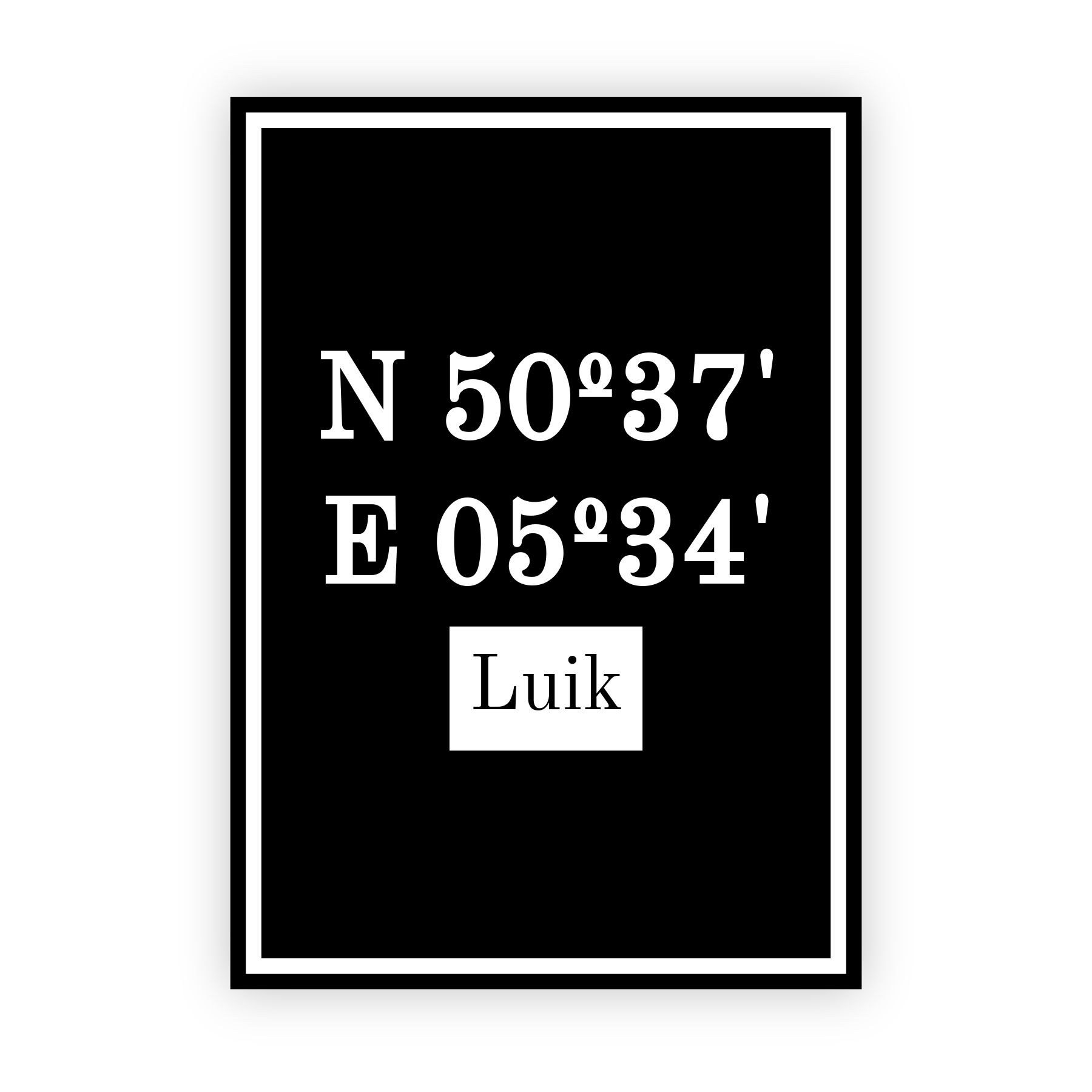 Coordinaten poster van Luik