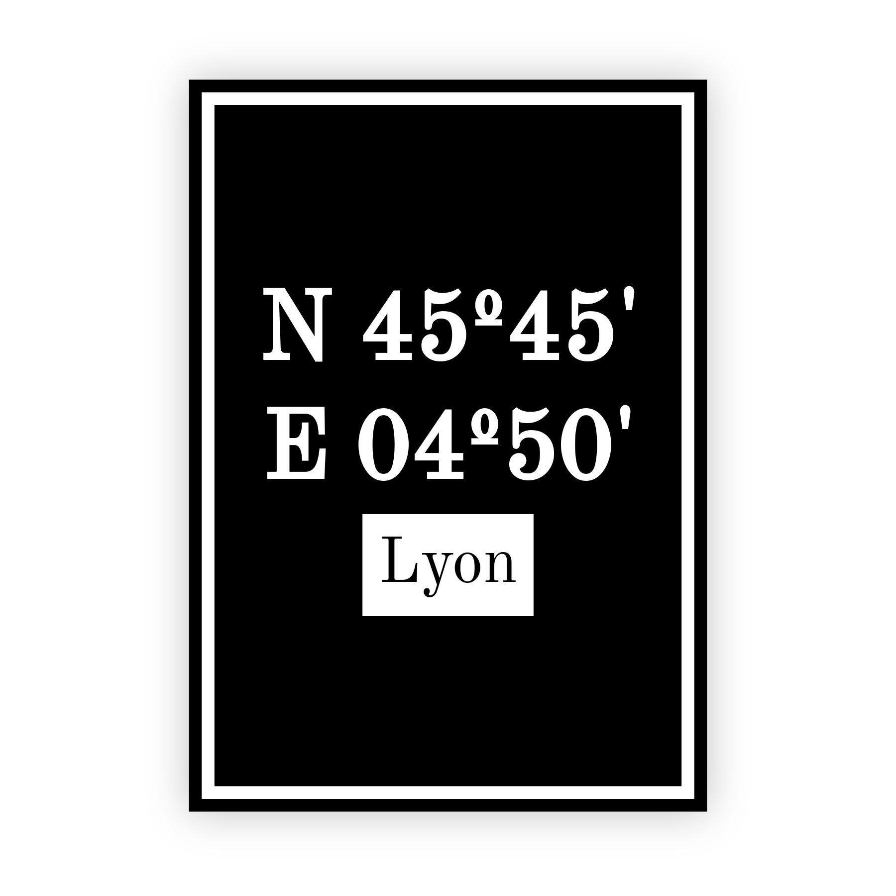 Coordinaten poster van Lyon