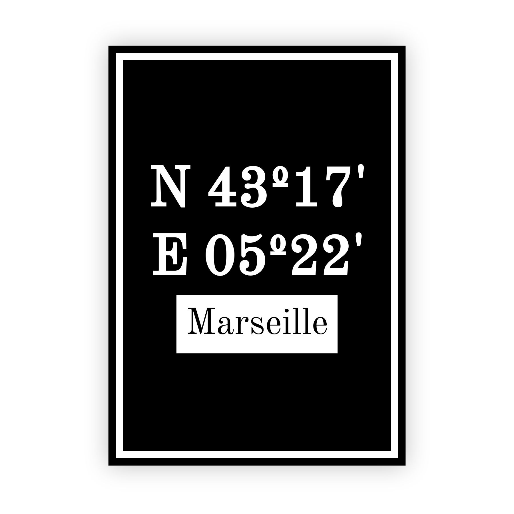 Coordinaten poster van Marseille