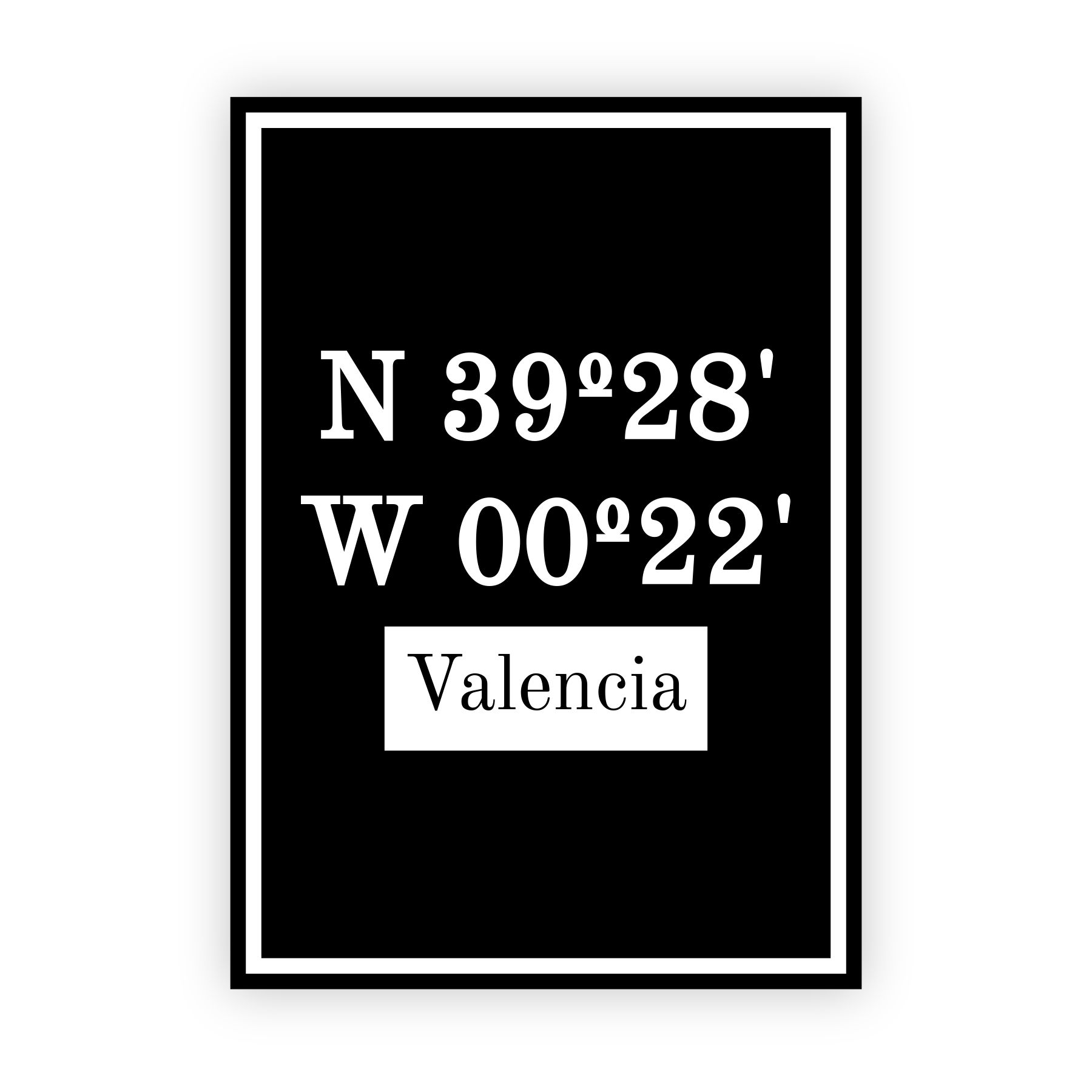 Coordinaten poster van Valencia