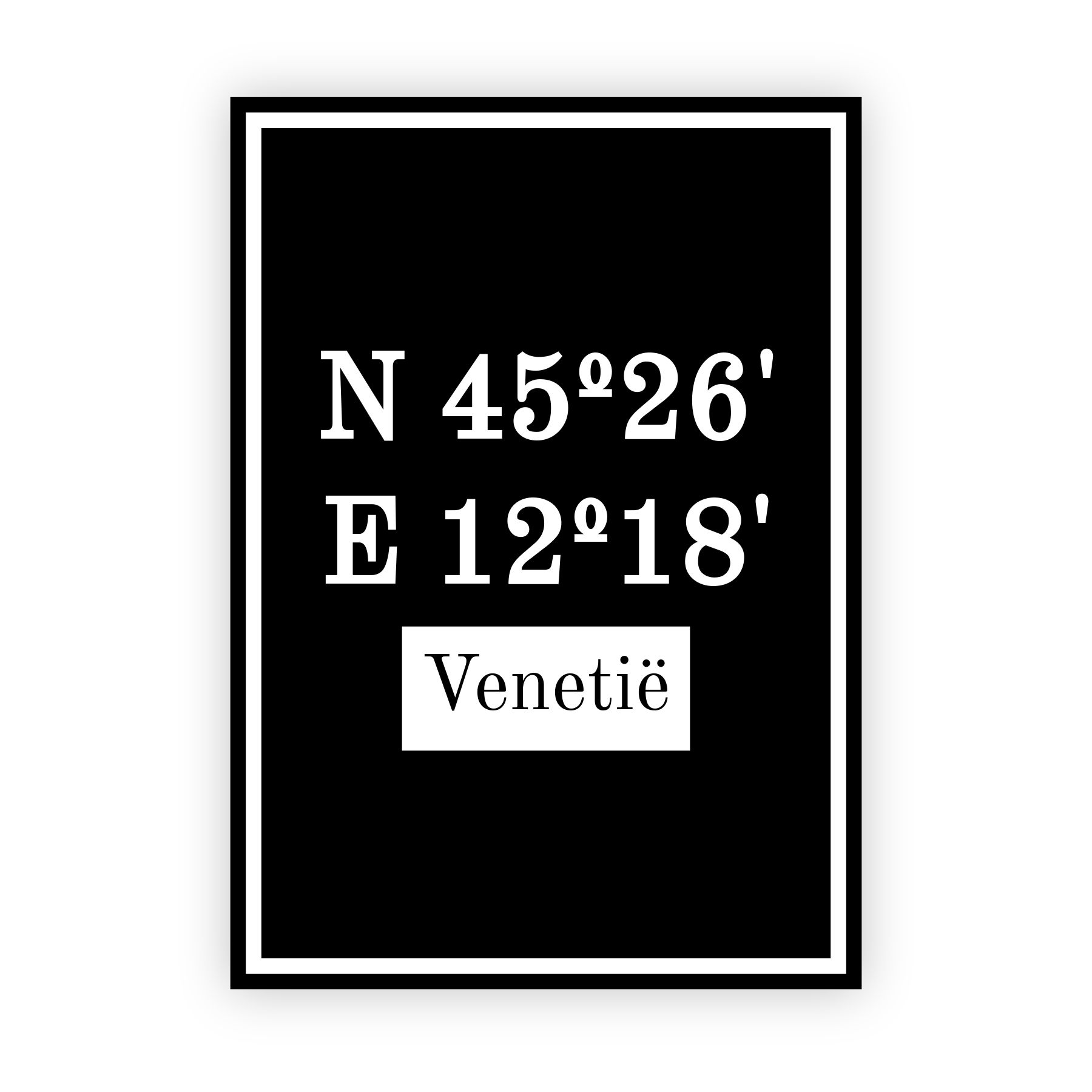 Coordinaten poster van Venetië