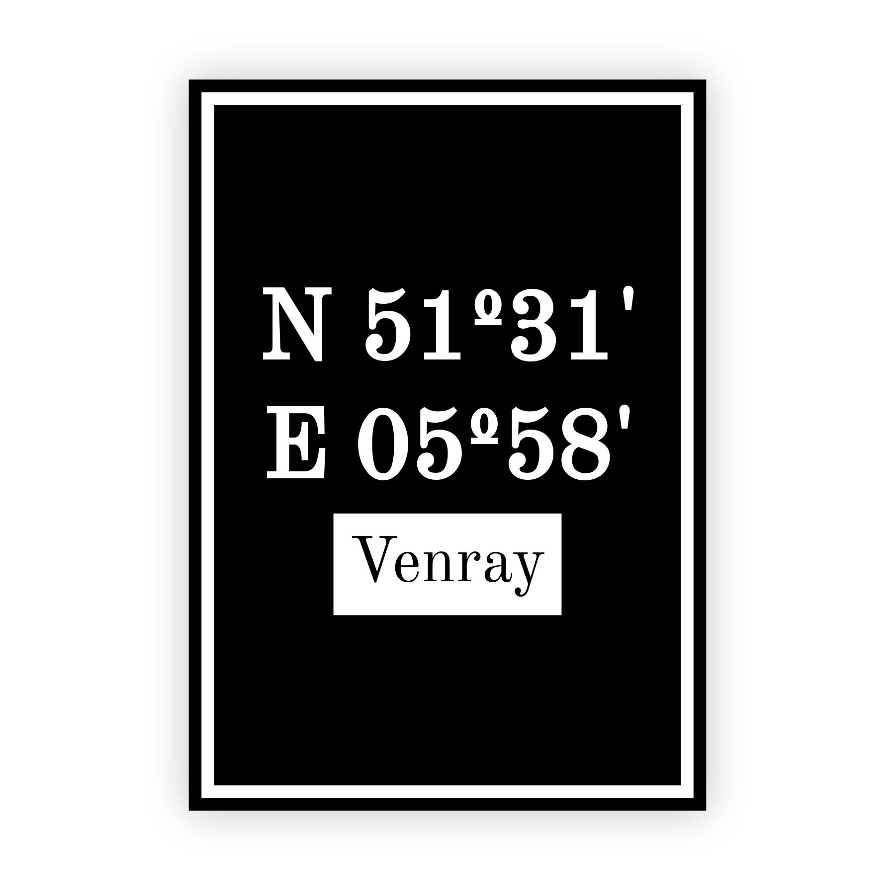 Coordinaten poster van Venray