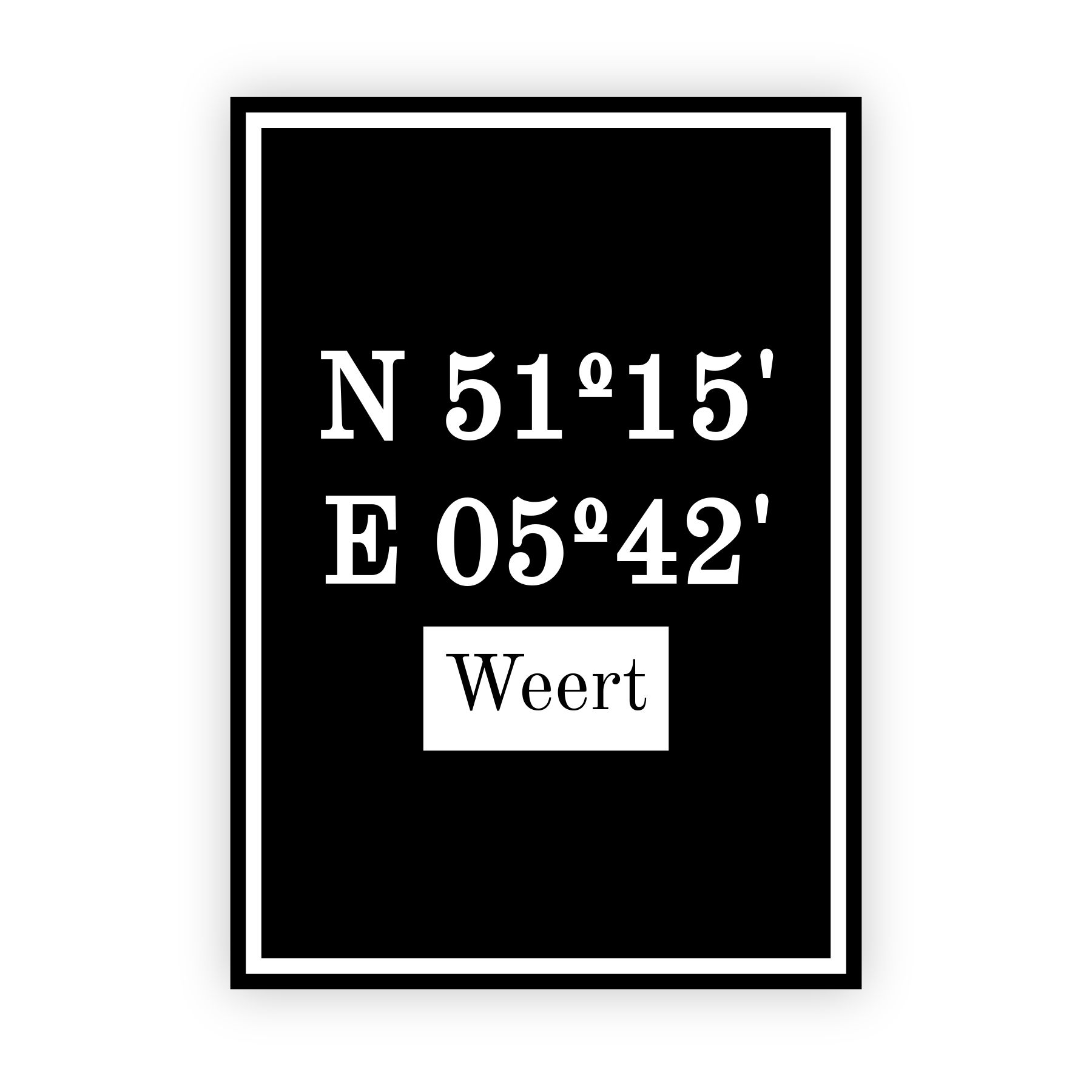 Coordinaten poster van Weert