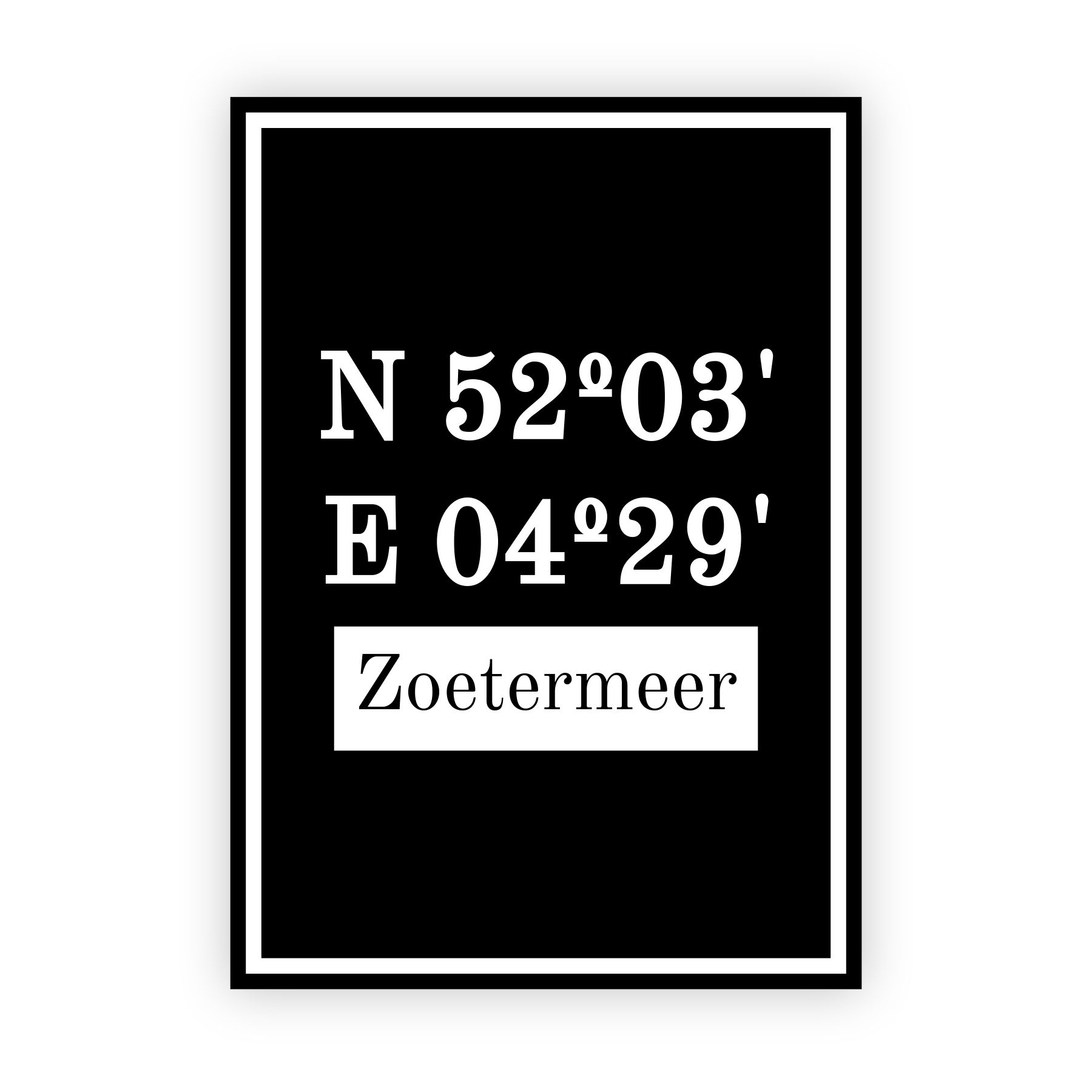 Coordinaten poster van Zoetermeer